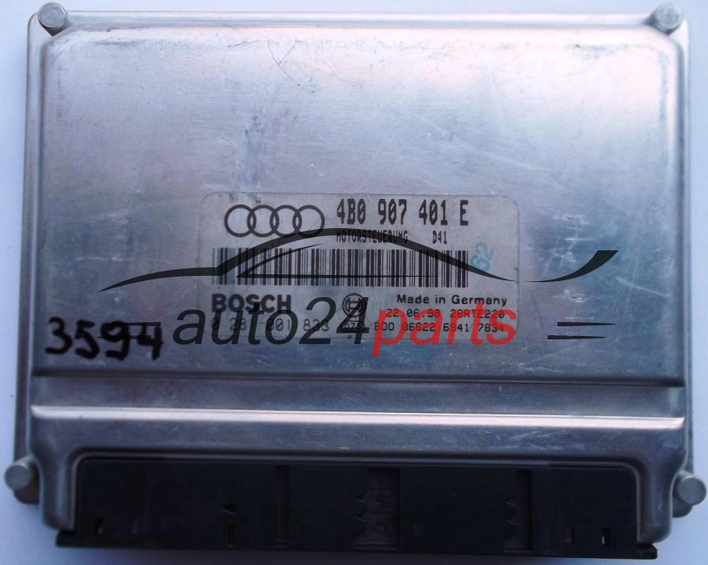 ECU CENTRALITA DE MOTOR AUDI A6 2.5 TDI 4B0907401E, 4B0 907 401 E, BOSCH 0281001833, 0 281 001 833 MOTORSTEUERUNG D41 28RTE220