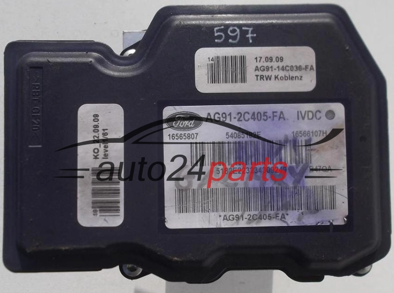 Pompa abs i sterownik FORD MONDEO S-MAX AG912C405FA AG9114C036FA 16565807