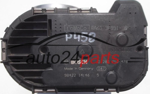 Σώμα πεταλούδας FORD FIESTA 1.4 TDCI BOSCH 0 280 750 478, 0280750478, 8A6G-9F991-AB, 8A6G9F991AB