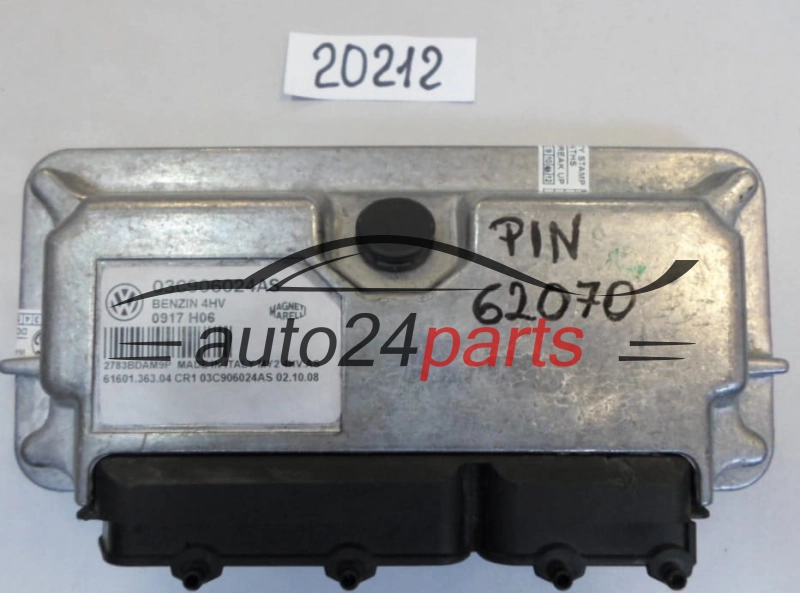 KOMPUTER STEROWNIK SILNIKA VOLKSWAGEN SEAT IBIZA 1.4 Magneti Marelli MY2 4HV.AS,  03C 906 024 AS,  61601.363.04