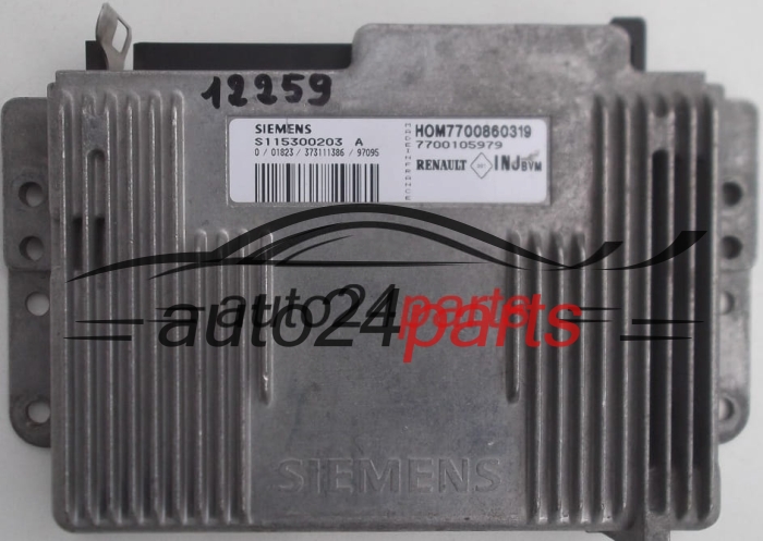 CALCULATEUR MOTEUR RENAULT MEGANE SCENIC 1.6 SIEMENS S115300203A, HOM7700860319, 7700105979 INJBVM