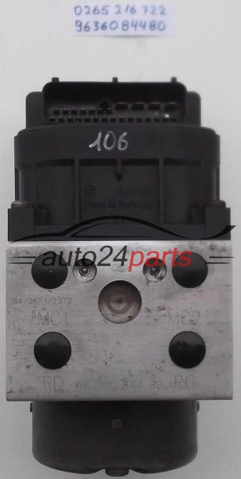 Pompa abs i sterownik PEUGEOT CITROEN 0265216722 0273004440 9636084480