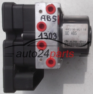 POMPE HYDRAULIQUE ET CALCULATEUR d'ABS TOYOTA YARIS 44510-0D110, 445100D110, ATE 06.2102-1211.4, 06210212114, 06.2109-5622.3K, 06210956223K, 28.5700-8703.3, 28570087033