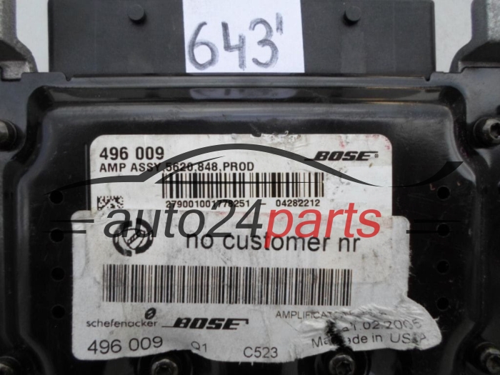 CENTRALINA BOSE AMPLIFICATORE SCHEFENOCKER 496 009, 496009 