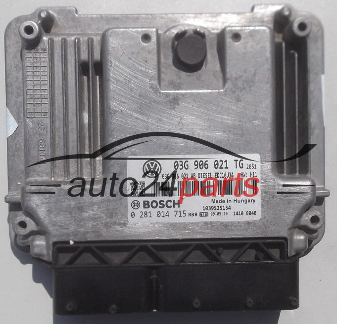 Μονάδα Ελέγχου Κινητήρα SKODA OCTAVIA BOSCH 0 281 014 715, 03G 906 021 TG,  03G906021AB