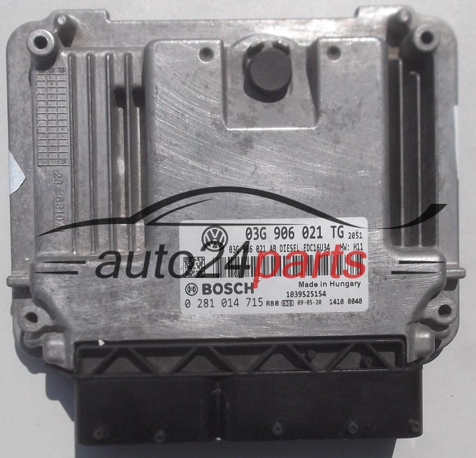 Μονάδα Ελέγχου Κινητήρα SKODA OCTAVIA BOSCH 0 281 014 715, 03G 906 021 TG,  03G906021AB