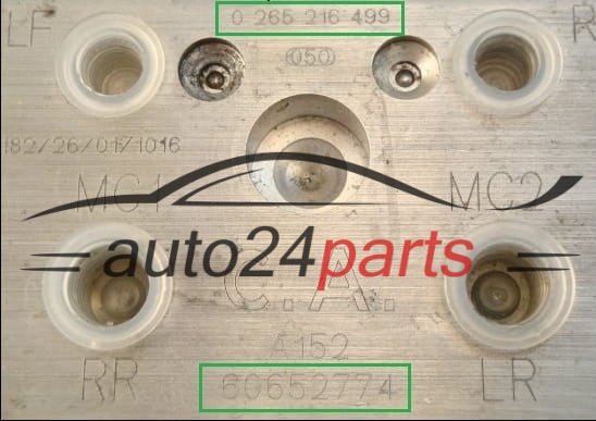 BOMBA HIDRAULICA Y CENTRALITA ABS ALFA ROMEO BOSCH  0265216499, 60652774