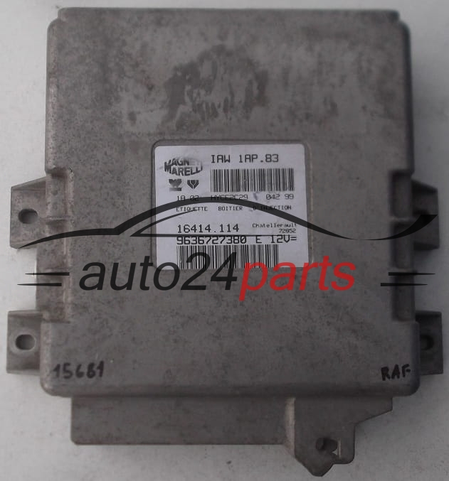 Μονάδα Ελέγχου Κινητήρα PEUGEOT 206 MAGNETI MARELLI IAW 1AP.83, IAW1AP83, 16414.114, 16414114, 9636727380 E 