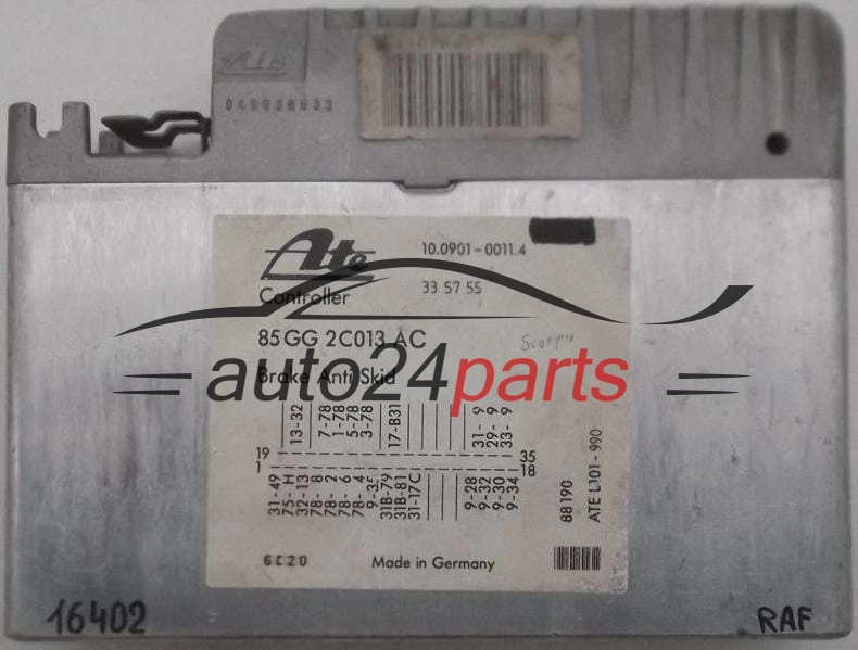 Mονάδα ελέγχου αβς FORD SCORPIO ATE 10.0901-0011.4, 10090100114, 85GG2C013AC
