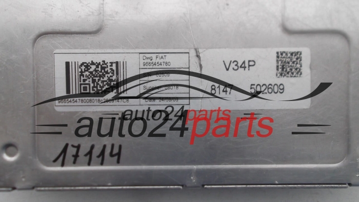 ECU CENTRALITA DE MOTOR FIAT FIORINO VALEO 9665454780 