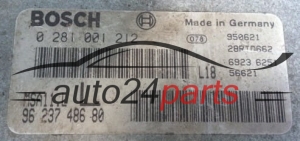Μονάδα Ελέγχου Κινητήρα CITROEN PEUGEOT  BOSCH 0 281 001 212, 0281001212, 96 237 486 80, 9623748680 