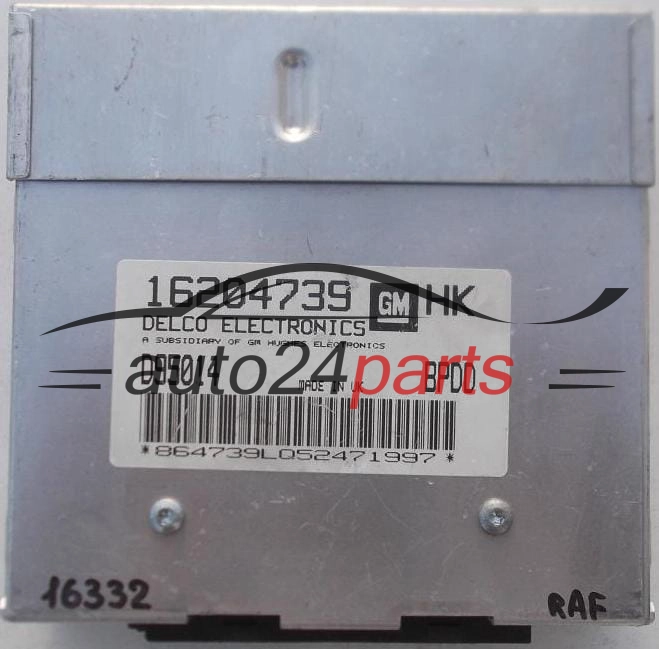 CENTRALINA MOTORE OPEL CORSA B 1.2, DELCO 16204739 HK, 16204739HK, D95014, BPDD