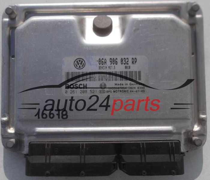 CENTRALINA MOTORE SEAT IBIZA CUPRA 1.8 TURBO BOSCH 0 261 208 521, 0261208521, 06A 906 032 RP, 06A906032RP