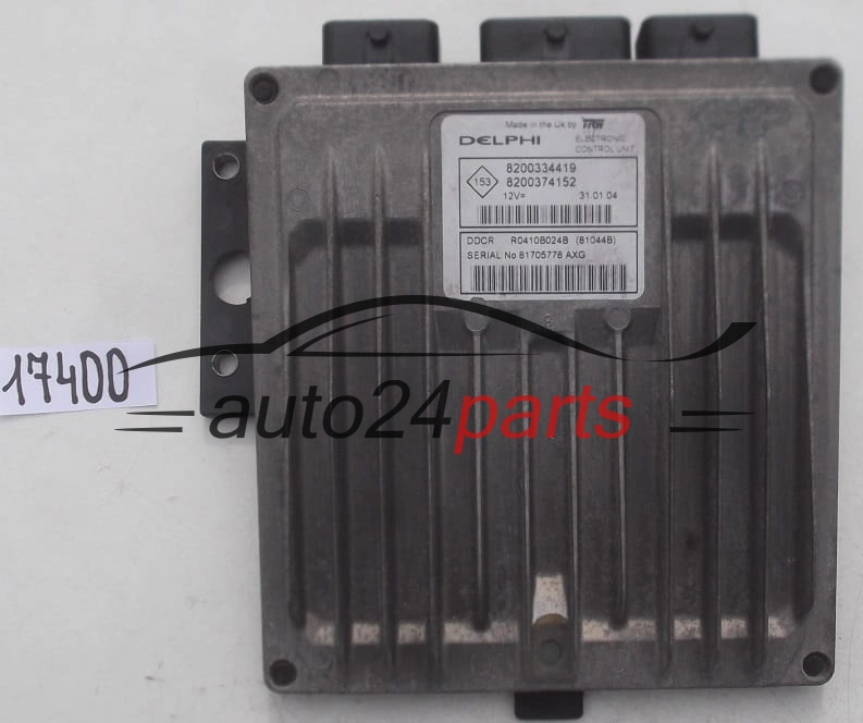 Μονάδα Ελέγχου Κινητήρα RENAULT MEGANE 1.5 DCI DELPHI R0410B024B, 8200334419, 8200374152 