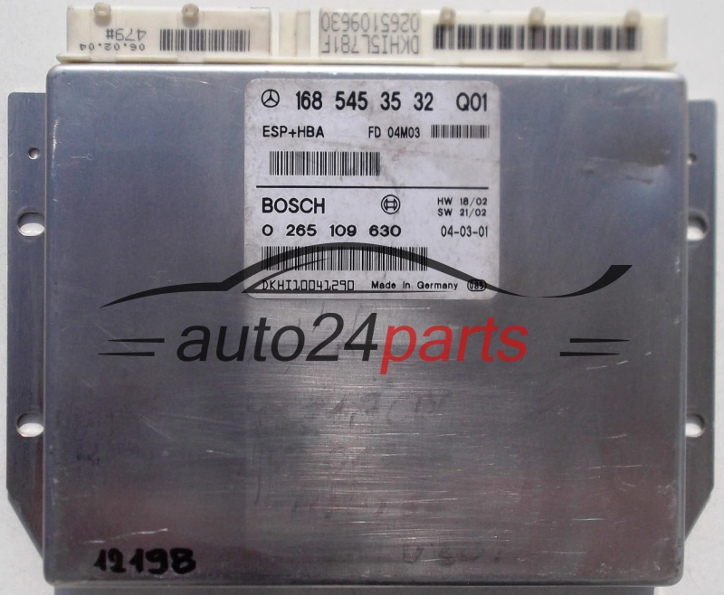 Mονάδα ελέγχου αβς ESP+HBA MERCEDES W168 BOSCH 0 265 109 630
