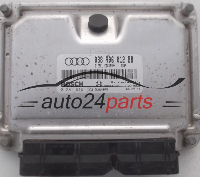 ECU ENGINE CONTROLLER AUDI A3 1.9 TDI, BOSCH 0 281 010 123, BOSCH 0281010123, 038 906 012 BB, 038906012BB