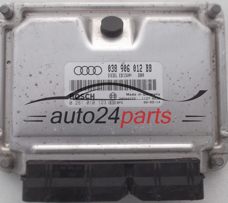 ECU ENGINE CONTROLLER AUDI A3 1.9 TDI, BOSCH 0 281 010 123, BOSCH 0281010123, 038 906 012 BB, 038906012BB
