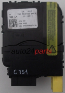 CENTRALKA MODUL STEROWNIK KOMFORTU VOLKSWAGEN AUDI GOLF 1K0 953 549 F / 1K0953549F - 