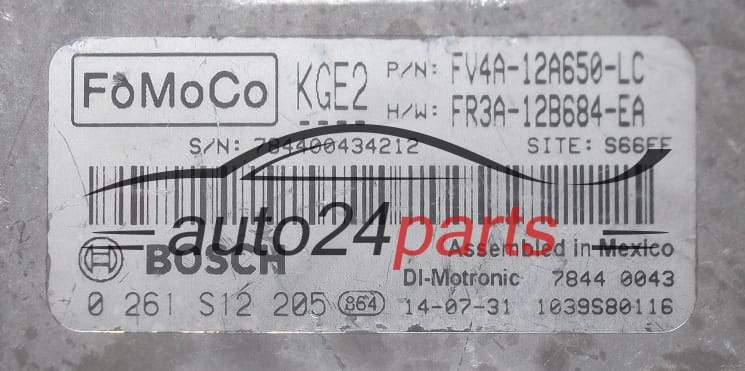 Μονάδα Ελέγχου Κινητήρα FORD BOSCH 0 261 S12 205