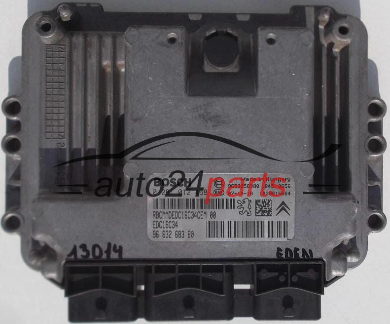 Μονάδα Ελέγχου Κινητήρα CITROEN XSARA PICASSO 1.6 HDI BOSCH 0 281 012 468, 0281012468, 96 632 683 80, 9663268380, EDC16C34