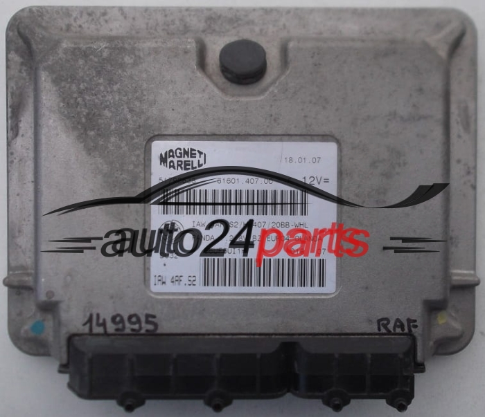 MOTORSTEUERGERÄT ECU STEUERGERÄT FIAT PANDA 1.2 MAGNETI MARELLI IAW 4AF.S2,  51798638, 61601.407.00