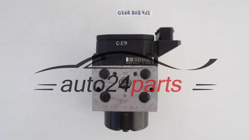 ABS MERCEDES BENZ W168 A190 BOSCH 0 265 202 412, 0265202412, A 003 431 45 12, A0034314512