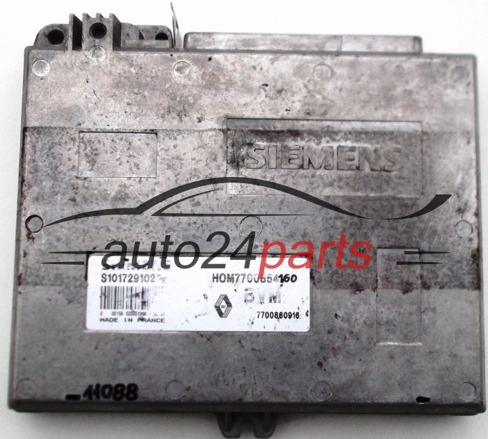 KOMPUTER STEROWNIK SILNIKA RENAULT CLIO 1.2, SIEMENS S101729102 E, S101729102E, HOM7700854160, 7700860916