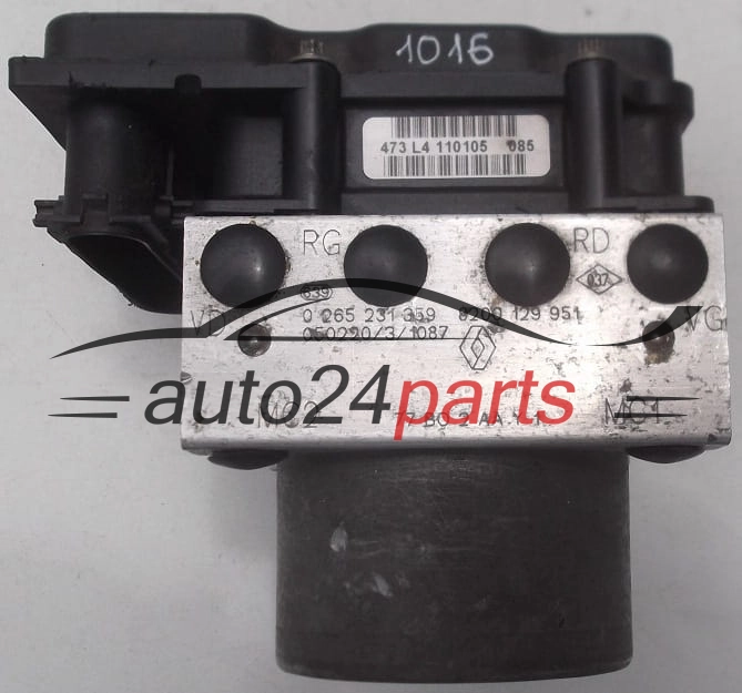 ABS POMPA I STEROWNIK RENAULT  BOSCH 0 265 231 359, 0265231359, 8200 129 951, 8200129951, 0 265 800 329, 0265800329 