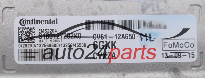 ECU CENTRALITA DE MOTOR  FORD FOCUS CONTINENTAL S180127202K0, FoMoCo CV61-12A650-ML, 6GXK 