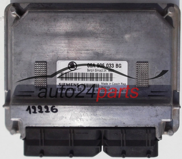 KOMPUTER STEROWNIK SILNIKA SKODA OCTAVIA 1.6 SIEMENS 5WP40156 04, 06A 906 033 BG, 06A906033BG 