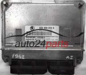 ECU ENGINE CONTROLLER SKODA FABIA 1.2 AZQ 03E906033A, 03E 906 033 A, SIEMENS 5WP40120 07, BENZIN SIMOS 3PE 4672