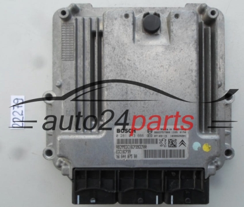 MOTORSTEUERGERÄT ECU STEUERGERAT CITROEN PEUGEOT 2.2 HDI BOSCH 0 281 013 666, 0281013666, 96 644 875 80, 9664487580
