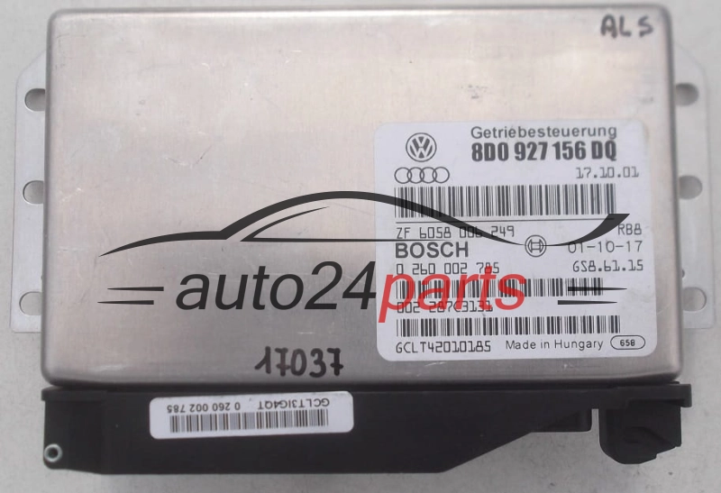 AUDI VOLKSWAGEN 0260002785 8D0927156DQ COMPUTADOR CAIXA DE VELOCIDADES AUTOMÁTICA