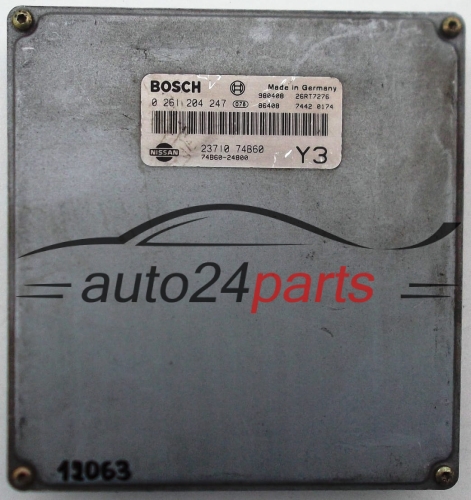 Μονάδα Ελέγχου Κινητήρα NISSAN MICRA 1.3 BOSCH 0 261 204 247, 0261204247, 23710-74B60, 2371074B60, 74B60-24800, 74B6024800 Y3