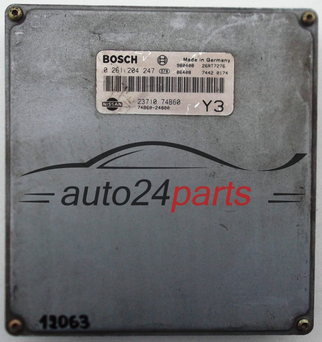 Μονάδα Ελέγχου Κινητήρα NISSAN MICRA 1.3 BOSCH 0 261 204 247, 0261204247, 23710-74B60, 2371074B60, 74B60-24800, 74B6024800 Y3