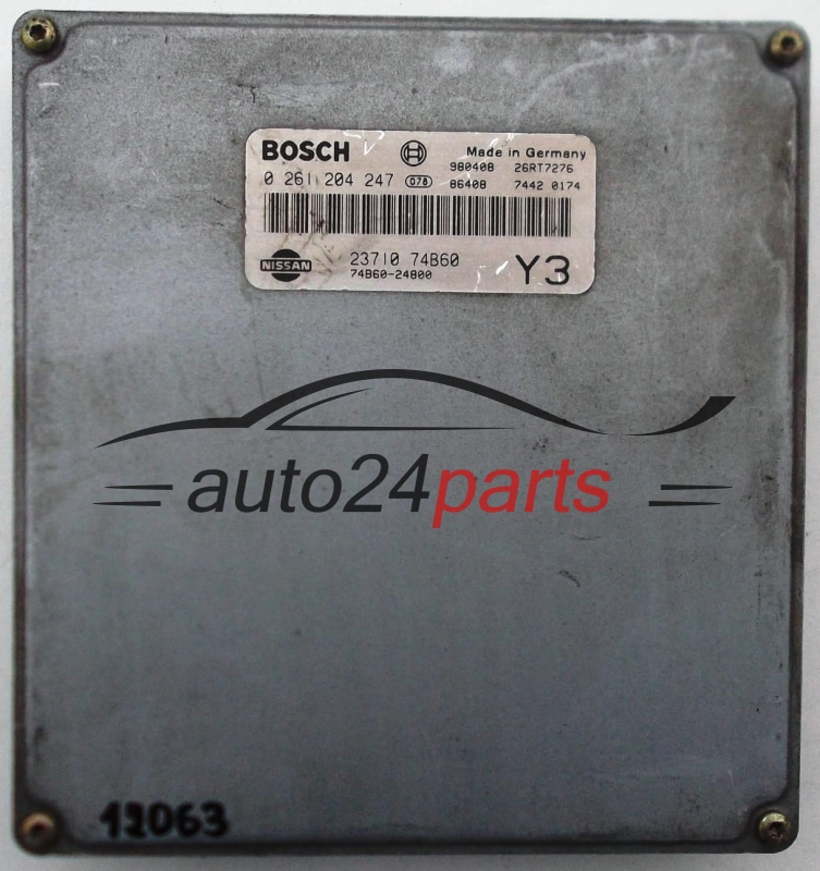 Μονάδα Ελέγχου Κινητήρα NISSAN MICRA 1.3 BOSCH 0 261 204 247, 0261204247, 23710-74B60, 2371074B60, 74B60-24800, 74B6024800 Y3