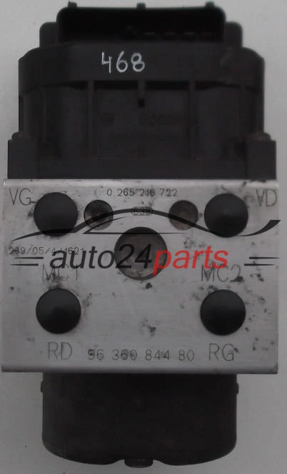 Pompa abs i sterownik PEUGEOT CITROEN 0265216722 0273004440 9636084480