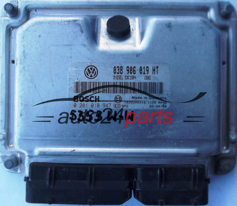 ECU ENGINE CONTROLLER SEAT IBIZA 1.9 TDI 038906019HT, BOSCH 0281010947, 1039S00316