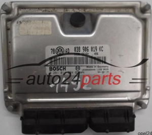 MOTORSTEUERGERÄT ECU STEUERGERÄT VW VOLKSWAGEN PASSAT 1.9 TDI 038906019KC, 038 906 019 KC, BOSCH 0281011204, 0 281 011 204, DIESEL EDC15P+ 4896