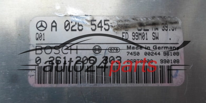 Centralina do motore MERCEDES ML W163 BOSCH 0 261 206 303, 0261206303, A0265456932