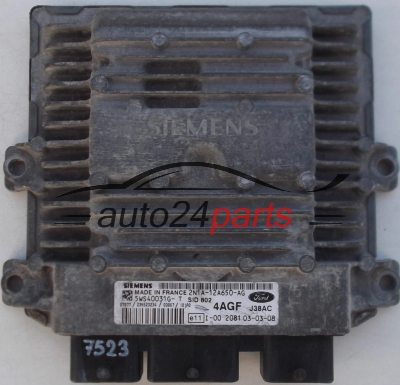 MOTORSTEUERGERÄT ECU STEUERGERAT FORD FIESTA FUSION 1.4 TDCI 2N1A-12A650-AG, 2N1A12A650AG, 12A650AG,5WS40031G-T