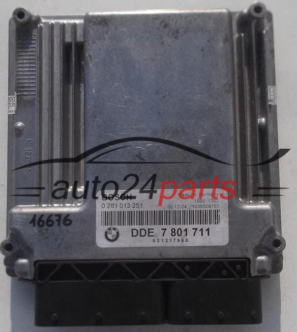 Μονάδα Ελέγχου Κινητήρα BMW BOSCH 0 281 013 251, 0281013251, DDE 7 801 711, 7801711