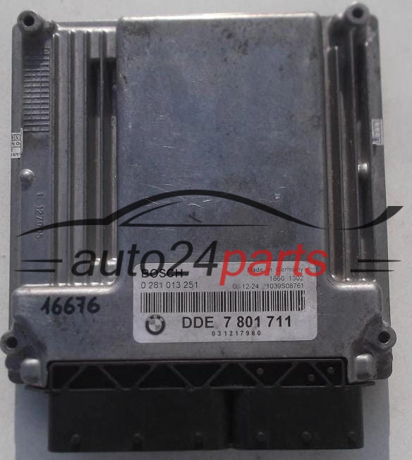 Μονάδα Ελέγχου Κινητήρα BMW BOSCH 0 281 013 251, 0281013251, DDE 7 801 711, 7801711