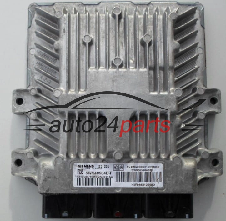 Μονάδα Ελέγχου Κινητήρα  CITROEN C5 2.7 HDI SIEMENS 5WS40534D-T,  SW 9665164380