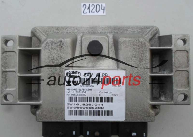Μονάδα Ελέγχου Κινητήρα  PEUGEOT 307 407 2.0 IAW6LPB, IAW 6LPB, 9660685380