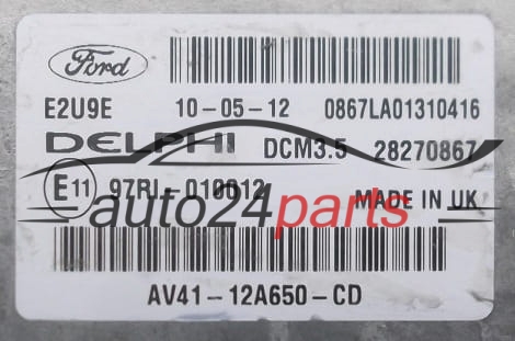 CENTRALINA MOTORE FORD KUGA DELPHI 28270867, AV41-12A650-CD