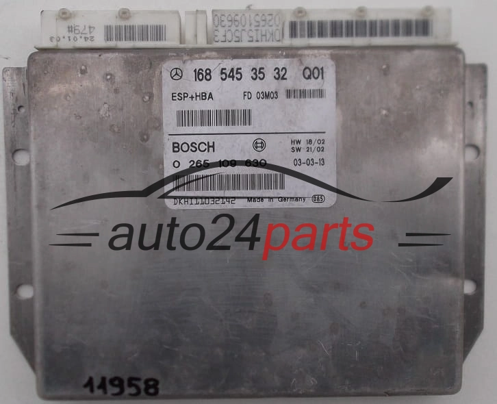 CENTRALINA ABS ESP+HBA MERCEDES W168 BOSCH 0 265 109 630