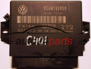 KOMFORTSTEUERGERÄT PARKHILFE VOLKSWAGEN 3C0919283B, 3C0 919 283 B 