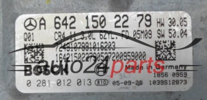CENTRALINA DO MOTORE MERCEDES W219 CLS 320 CDI BOSCH 0 281 012 013,  A 642 150 22 79