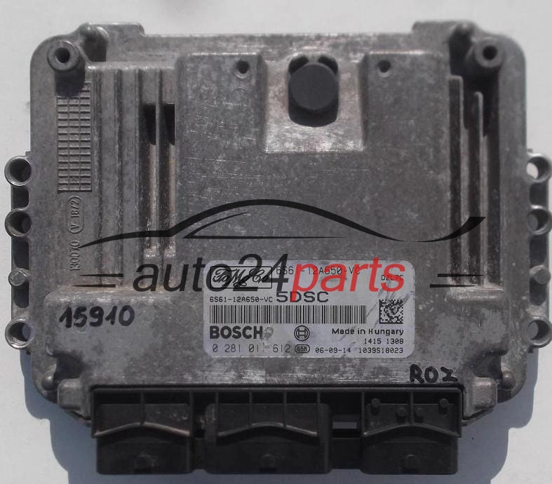 CENTRALINA MOTORE FORD FUSION FOCUS 2.0 TDCI BOSCH 0281 011 612, 0281011612, 6S61-12A650-VC, 6S6112A650VC, 1039S10023, 5DSC